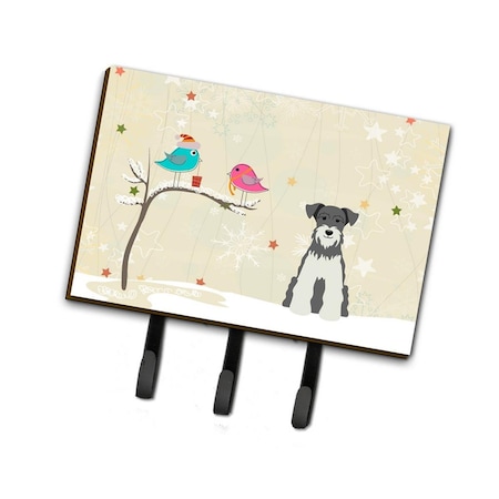Jensendistributionservices Christmas Presents Between Friends Miniature Schanuzer Salt & Pepper Leash or Key Holder MI1714979
